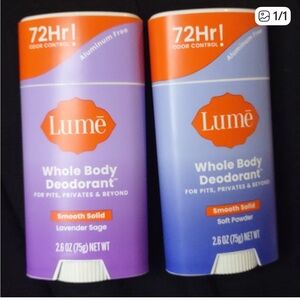 Lumē Whole Body Deodorant - Lavender Sage & Soft Powder (Purple, Blue)